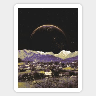 Life Under The Capital Moon - Retro Futurism, Sci Fi, Space Aesthetic Sticker